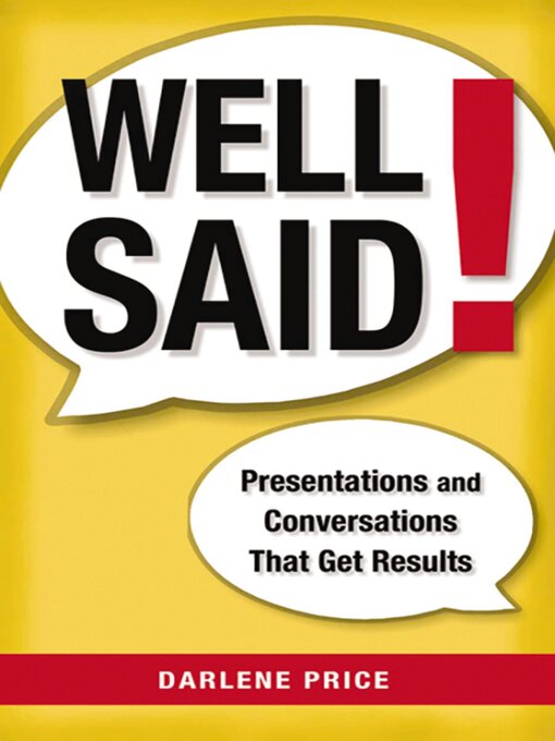 Title details for Well Said! by Darlene Price - Wait list